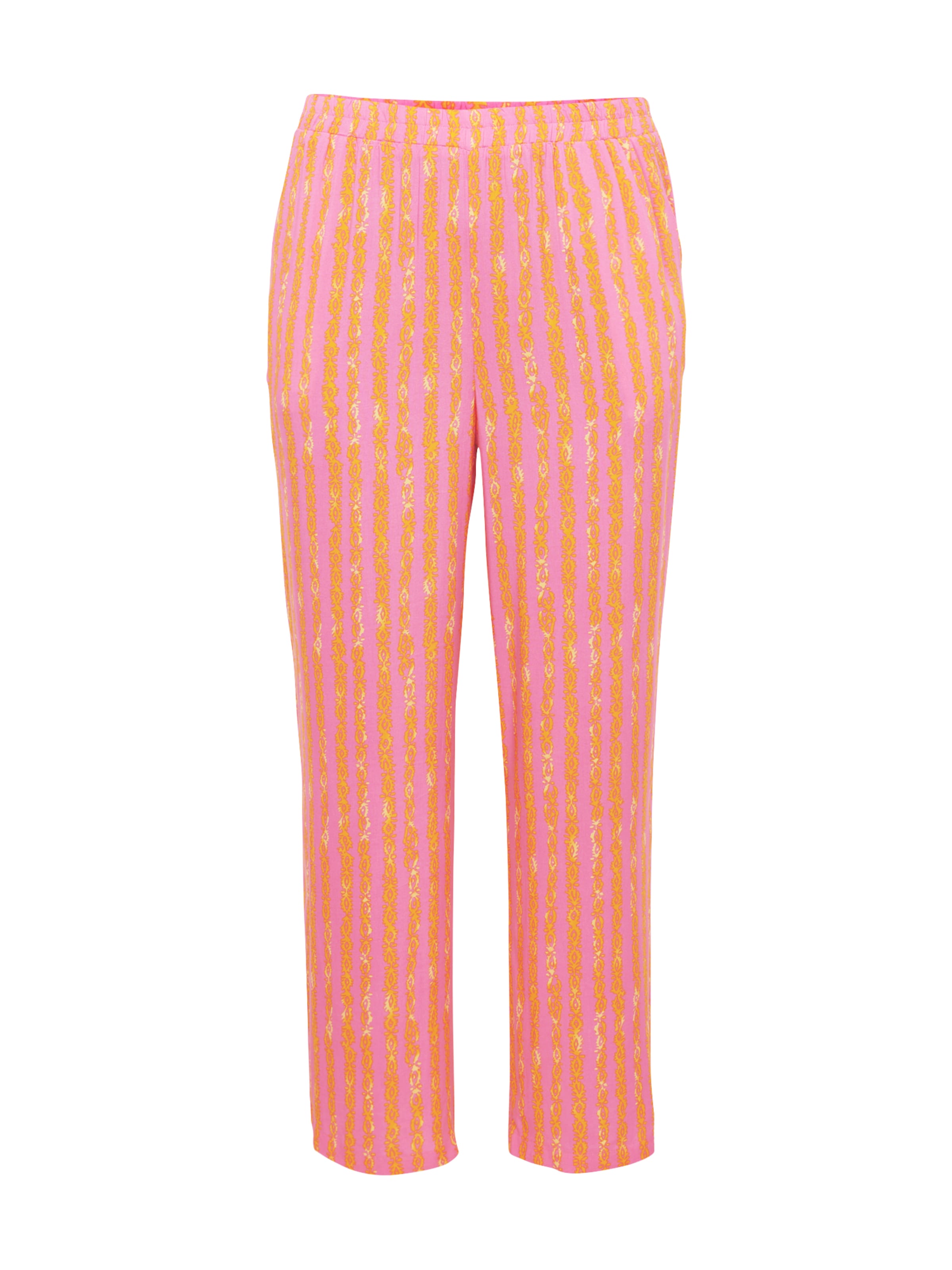 ONLY Carmakoma - Perna larga Calças 'Marrakesh' em rosa: frente
