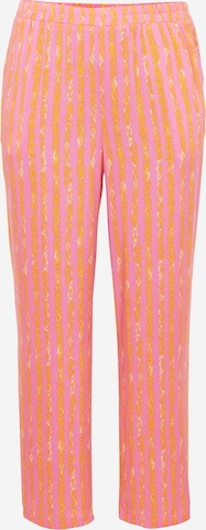 ONLY Carmakoma Wide leg Broek 'Marrakesh' in Roze: voorkant