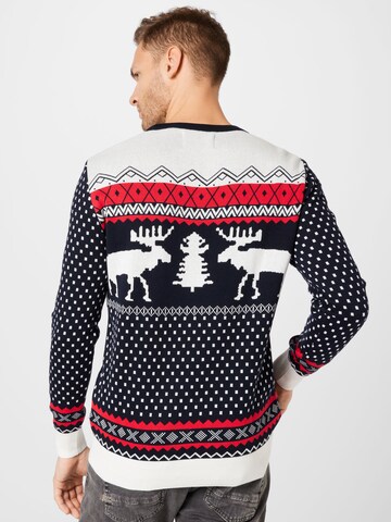 Coupe regular Pull-over 'Christmas' Kronstadt en bleu