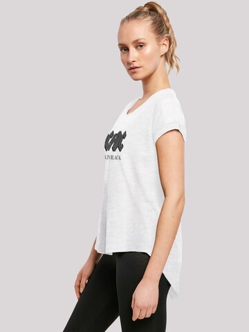 T-shirt 'ACDC Back In Black' F4NT4STIC en blanc