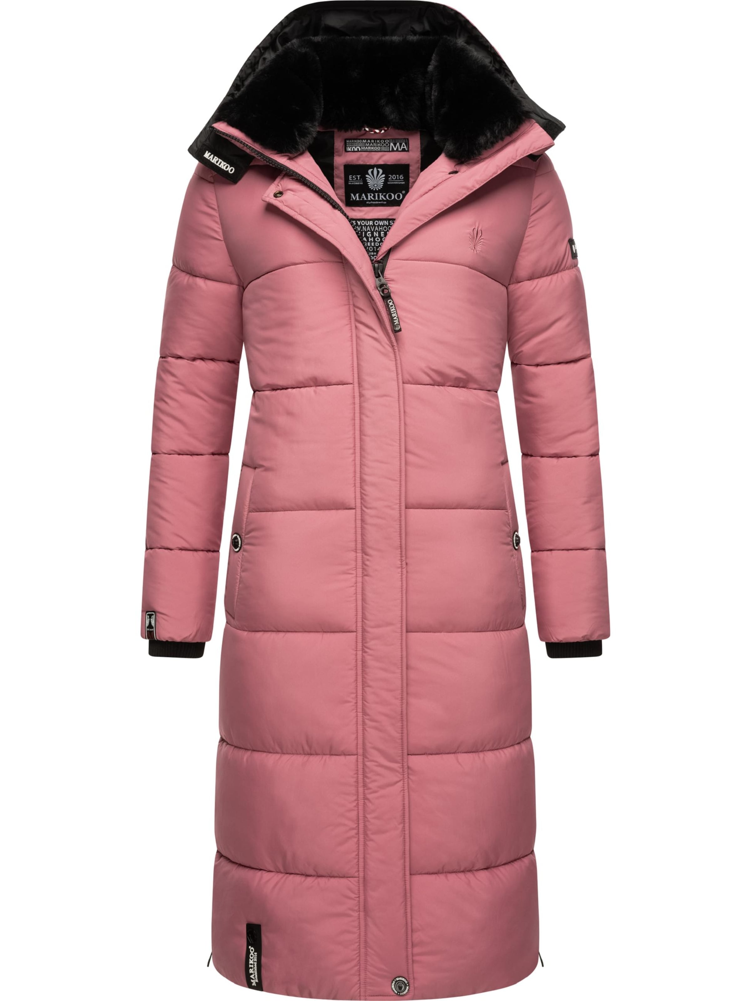 Manteau d’hiver MARIKOO en rose : devant