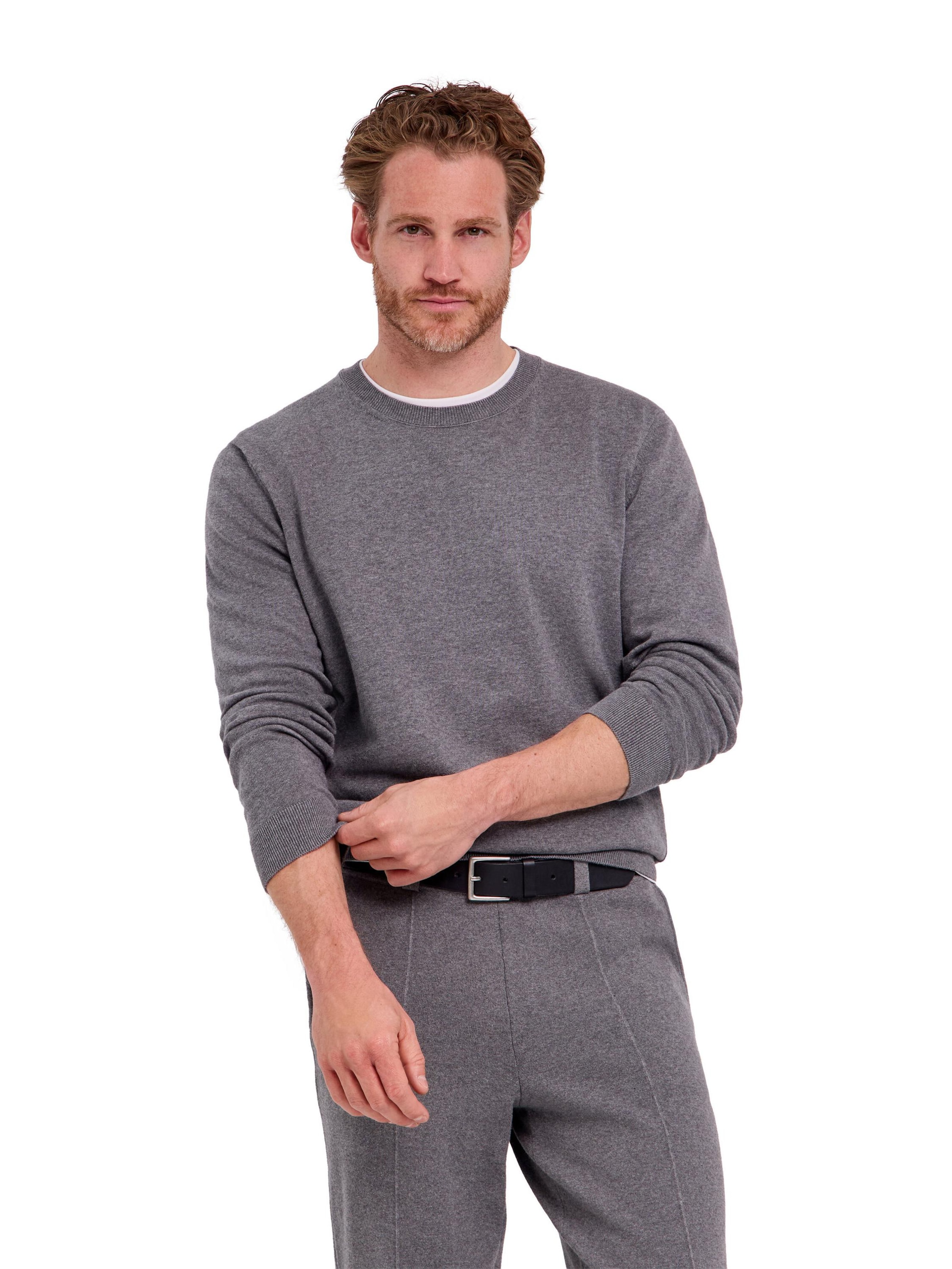 FALKE Pullover 'Pure Cotton'‌‌‌‌‌‌‌‌‌ in Grau: Vorderseite