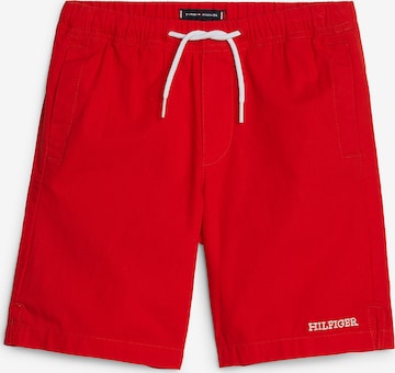 TOMMY HILFIGER Regular Broek in Rood: voorkant