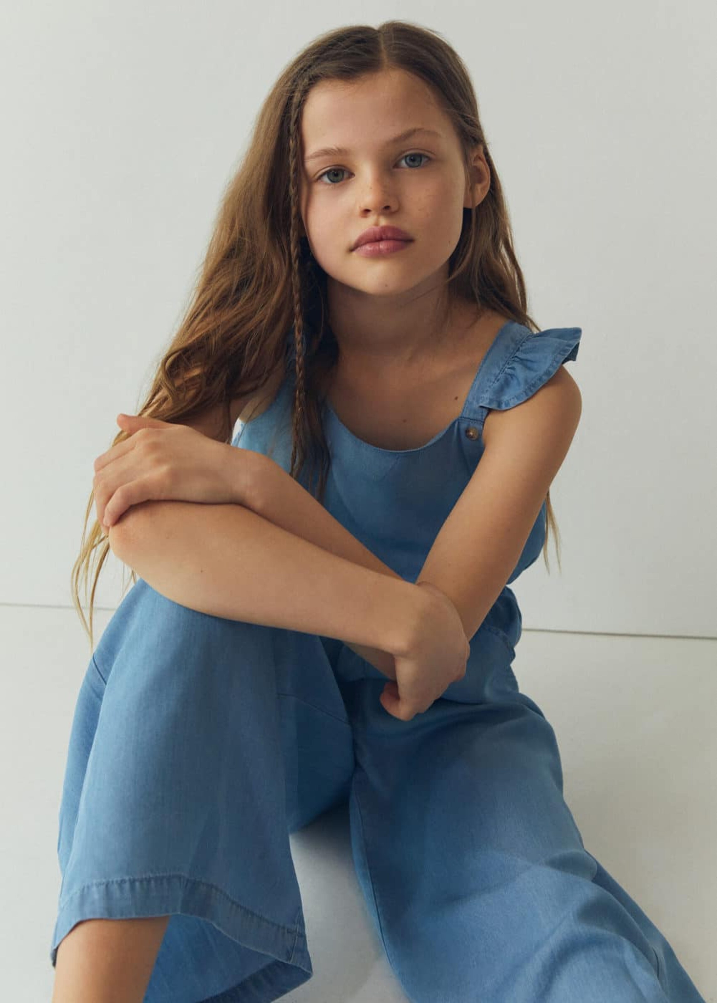Kinder Kids (Gr. 92-140) MANGO KIDS Overall 'Oropesa' in Blau - FQ90309 Kinder Kids (Gr. 92-140) MANGO KIDS Overall 'Oropesa' in Blau - FQ90309