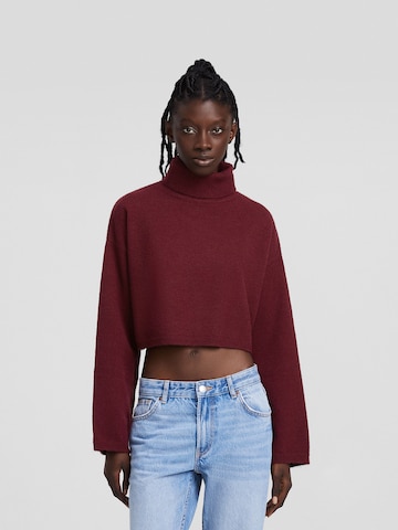 Pull-over Bershka en rouge : devant