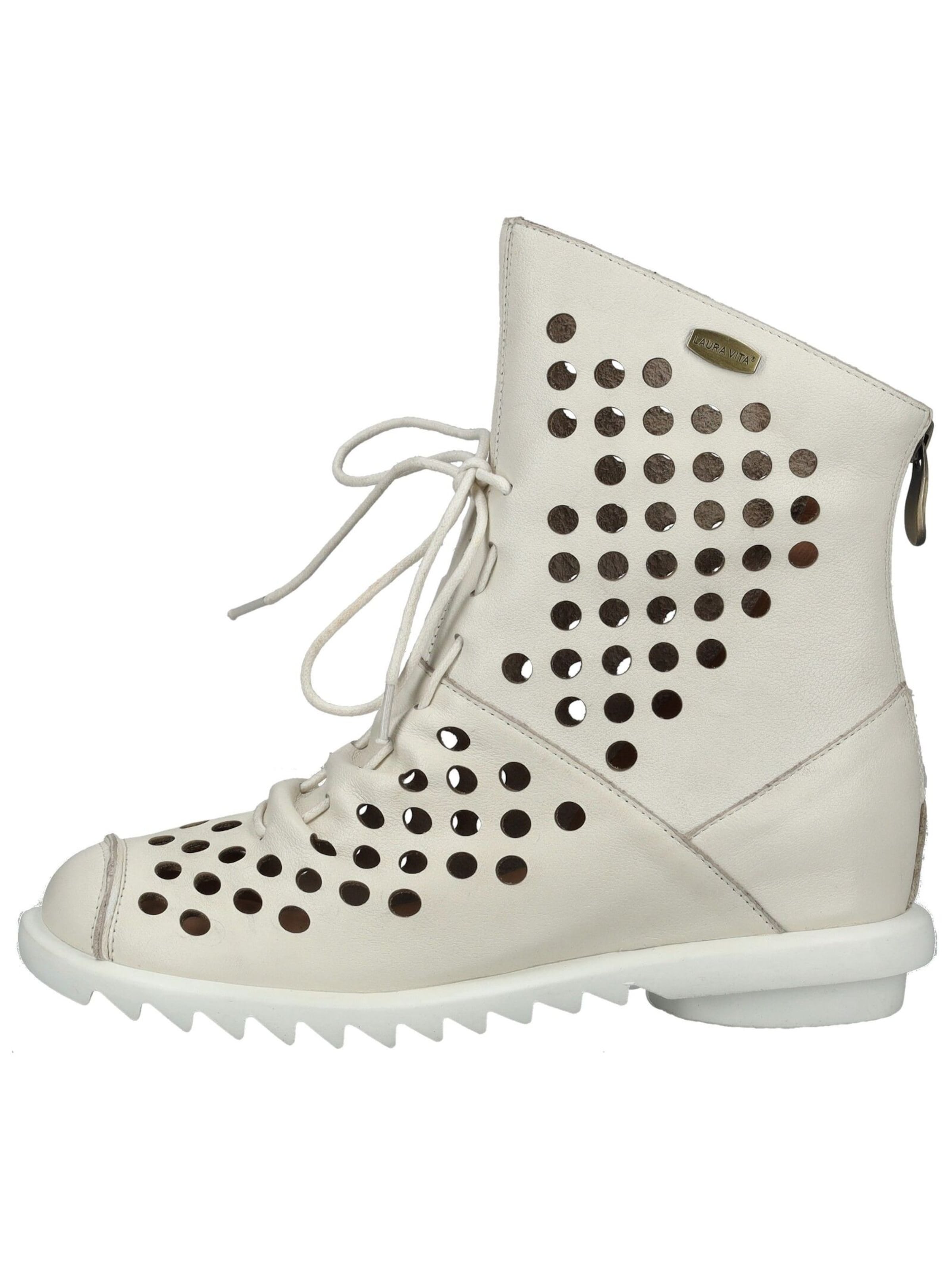 Laura Vita Schnürstiefelette in Weiß
