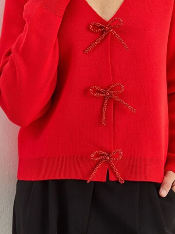 Bianco Lucci Strickjacke 'Strickjacken'‌‌‌‌ in Rot