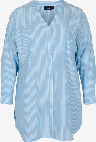 Zizzi Blouse 'CAALMA' in Blue: front