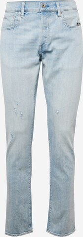 G-Star RAW Slimfit Jeans '3301' in Blauw: voorkant