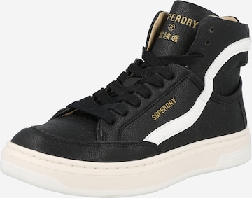 Superdry - Zapatillas deportivas altas en negro: frente