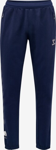 Hummel Tapered Sportbroek 'Move Grid' in Blauw: voorkant