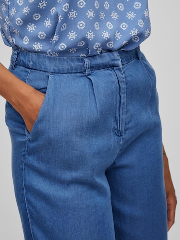 VILA Loose fit Pleat-Front Pants 'Bista' in Blue