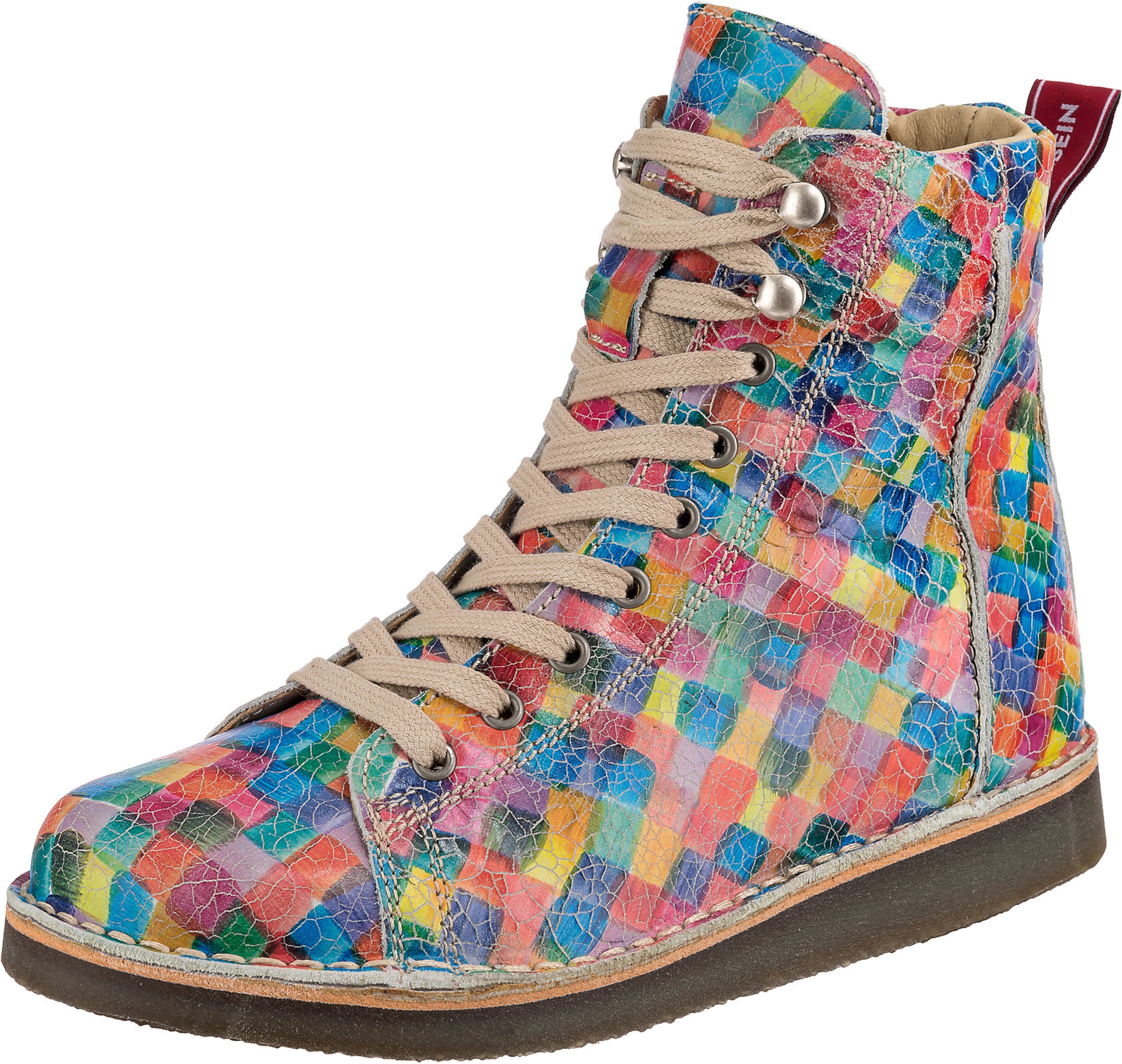 Grünbein Lace-up bootie 'Louis' in Mixed colours: front