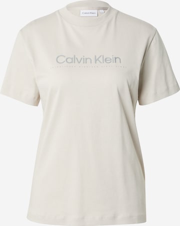 T-shirt Calvin Klein en gris : devant