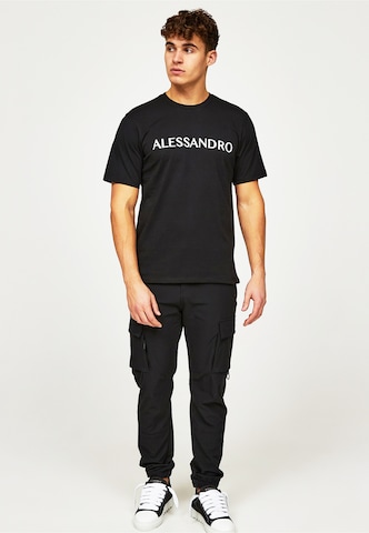 Alessandro Zavetti Koszulka 'Meucci' w kolorze czarny