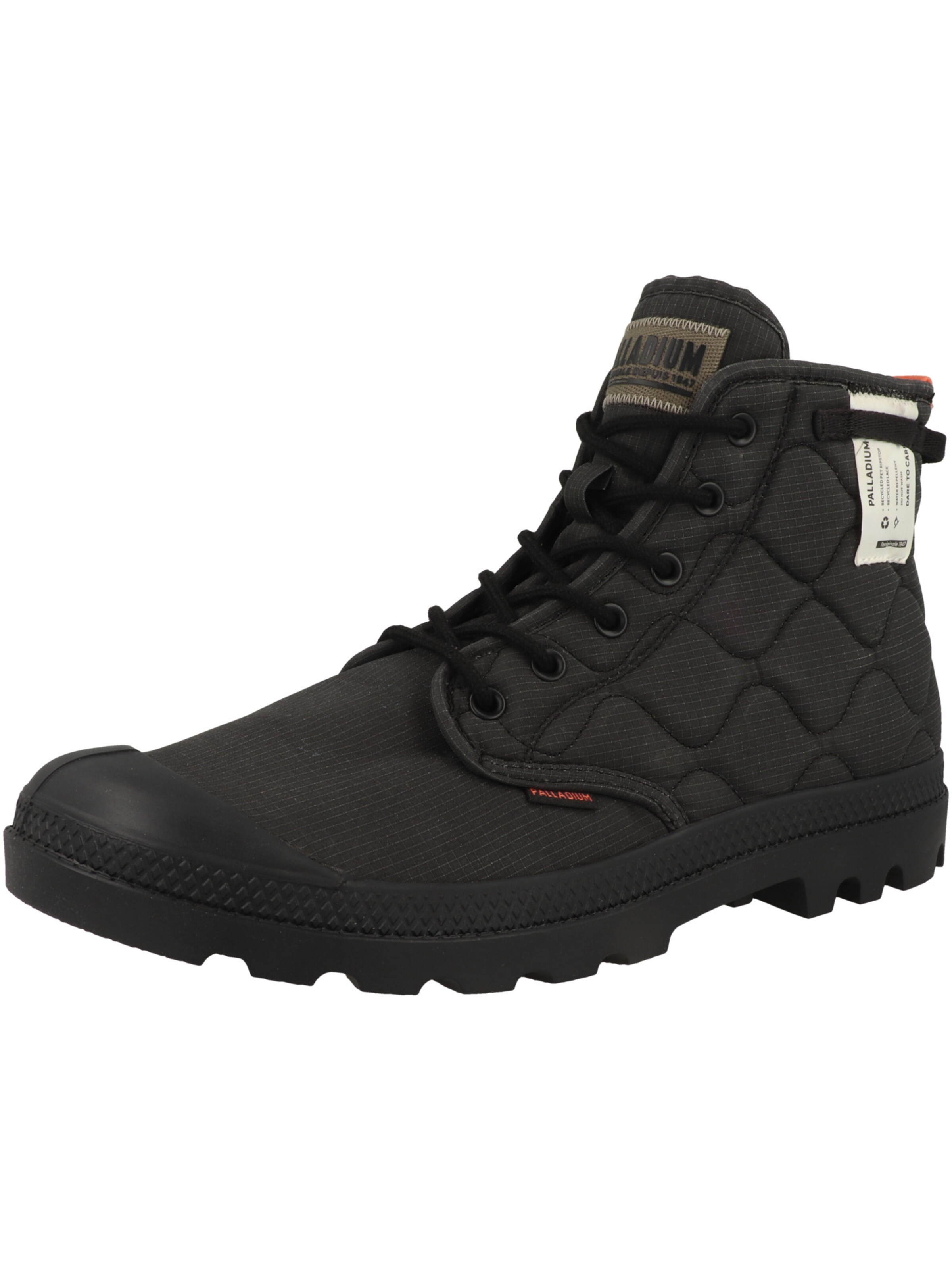 Palladium High-top trainers 'Pampa Re-Quilted' in Black: front