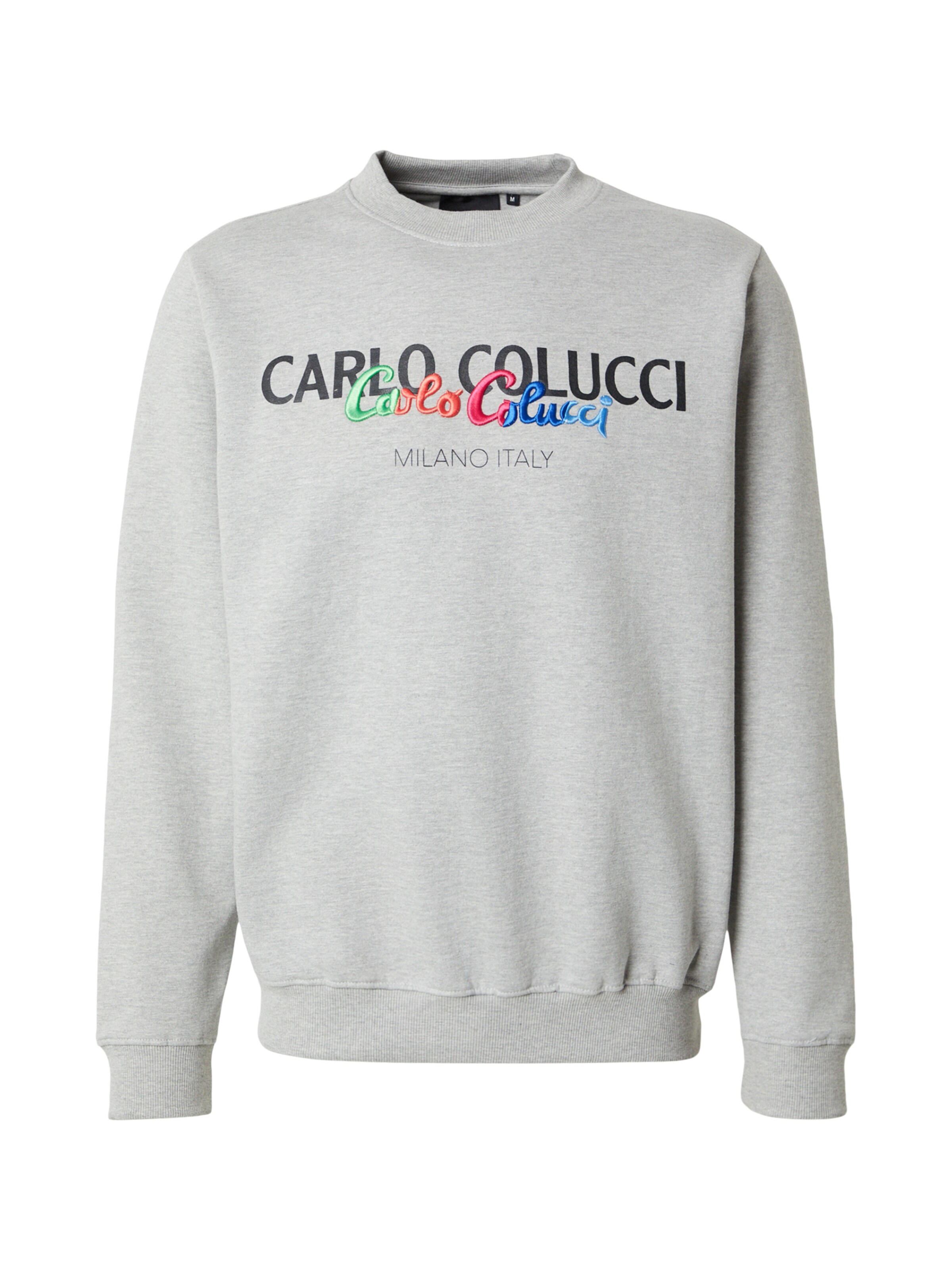 Carlo Colucci Μπλούζα φούτερ σε μπλε / γκρι / μοσχολέμονο / μαύρο, Άποψη προϊόντος