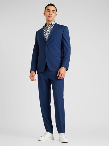 BOSS - Slimfit Fato 'Huge' em azul: frente