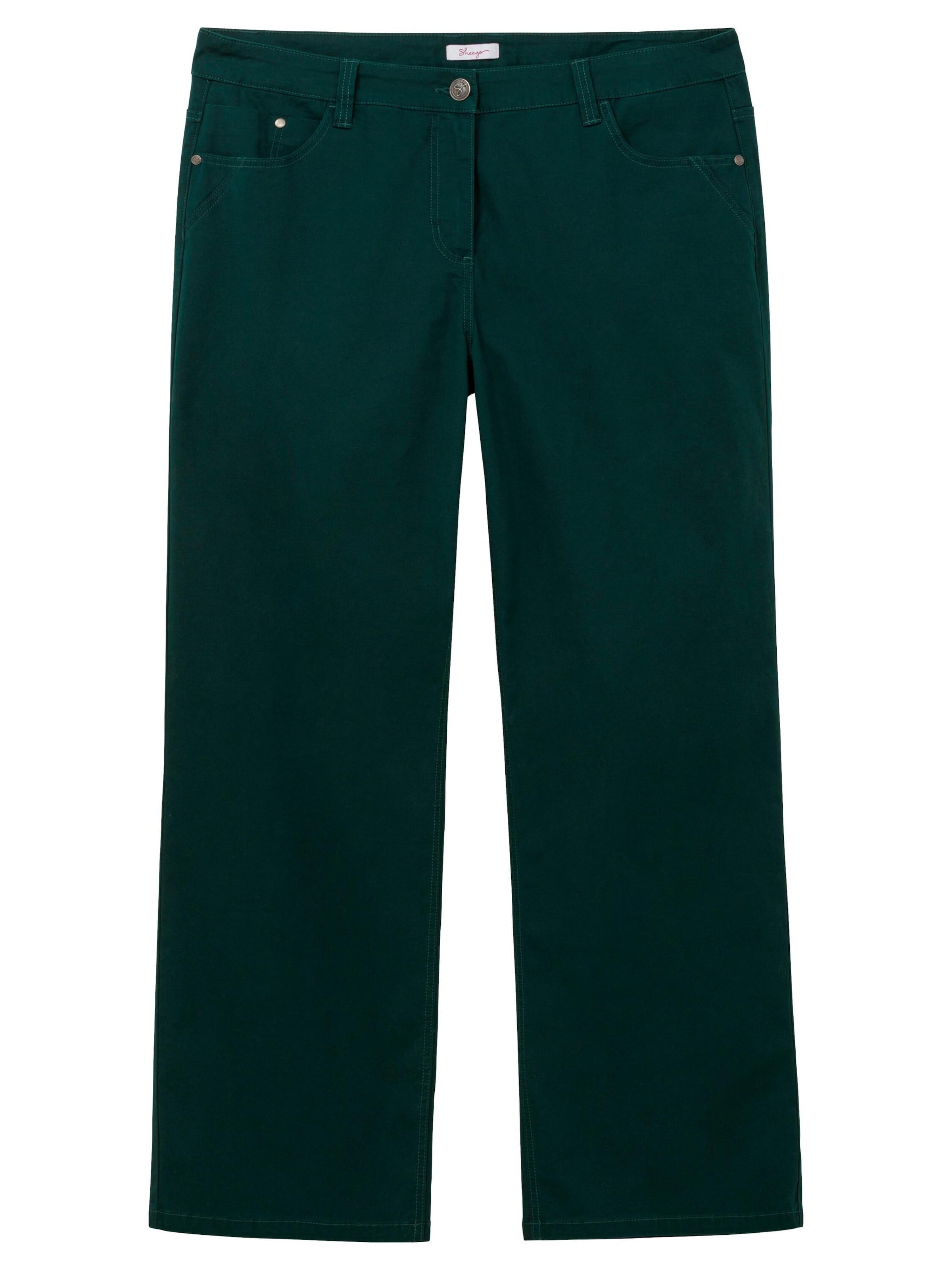 SHEEGO Loosefit Nadrág 'Ella' - zöld: elől