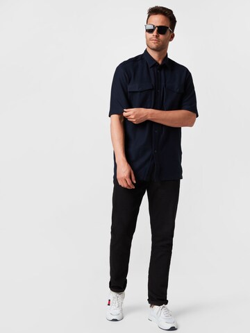 TOM TAILOR DENIM Comfort fit Button Up Shirt in Blue