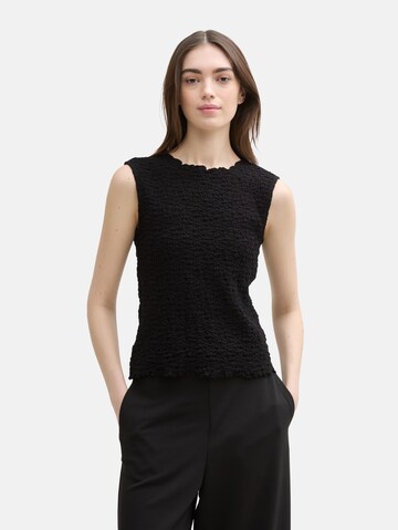 TOM TAILOR DENIM Top in Zwart: voorkant