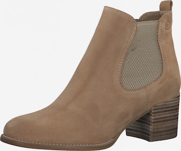 TAMARIS - Botas Chelsea en beige: frente