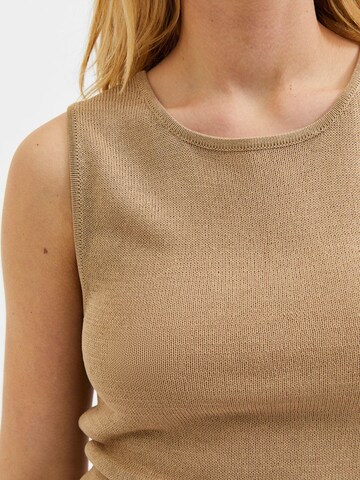 SELECTED FEMME Knitted Top in Brown