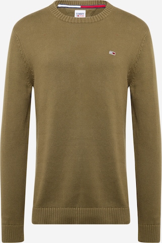 Pullover 'ESSENTIAL' di Tommy Jeans in verde: frontale