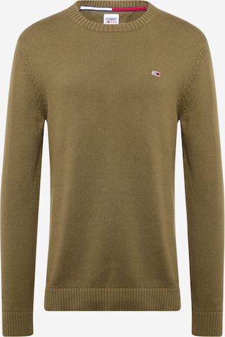 Tommy Jeans - Pullover 'ESSENTIAL' em verde: frente