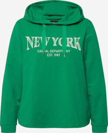 Ulla Popken Sweatshirt in Groen: voorkant