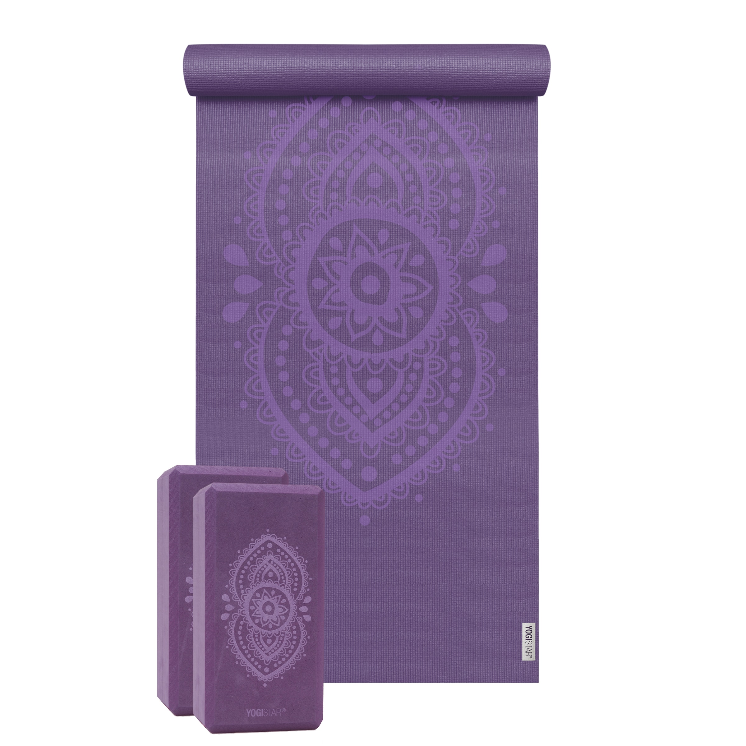 YOGISTAR.COM Yoga-Set in Lila: Vorderseite