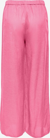 ONLY Szeroka nogawka Spodnie 'VIVA' w kolorze różowy