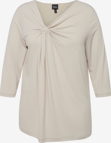 T-shirt Ulla Popken en beige : devant