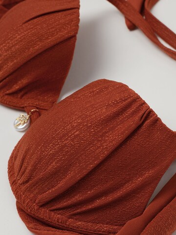 Tezenis Balconette Bikinitop 'Paradise Bay' in Braun