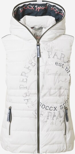 Soccx Bodywarmer in de kleur Grijs / Wit, Productweergave