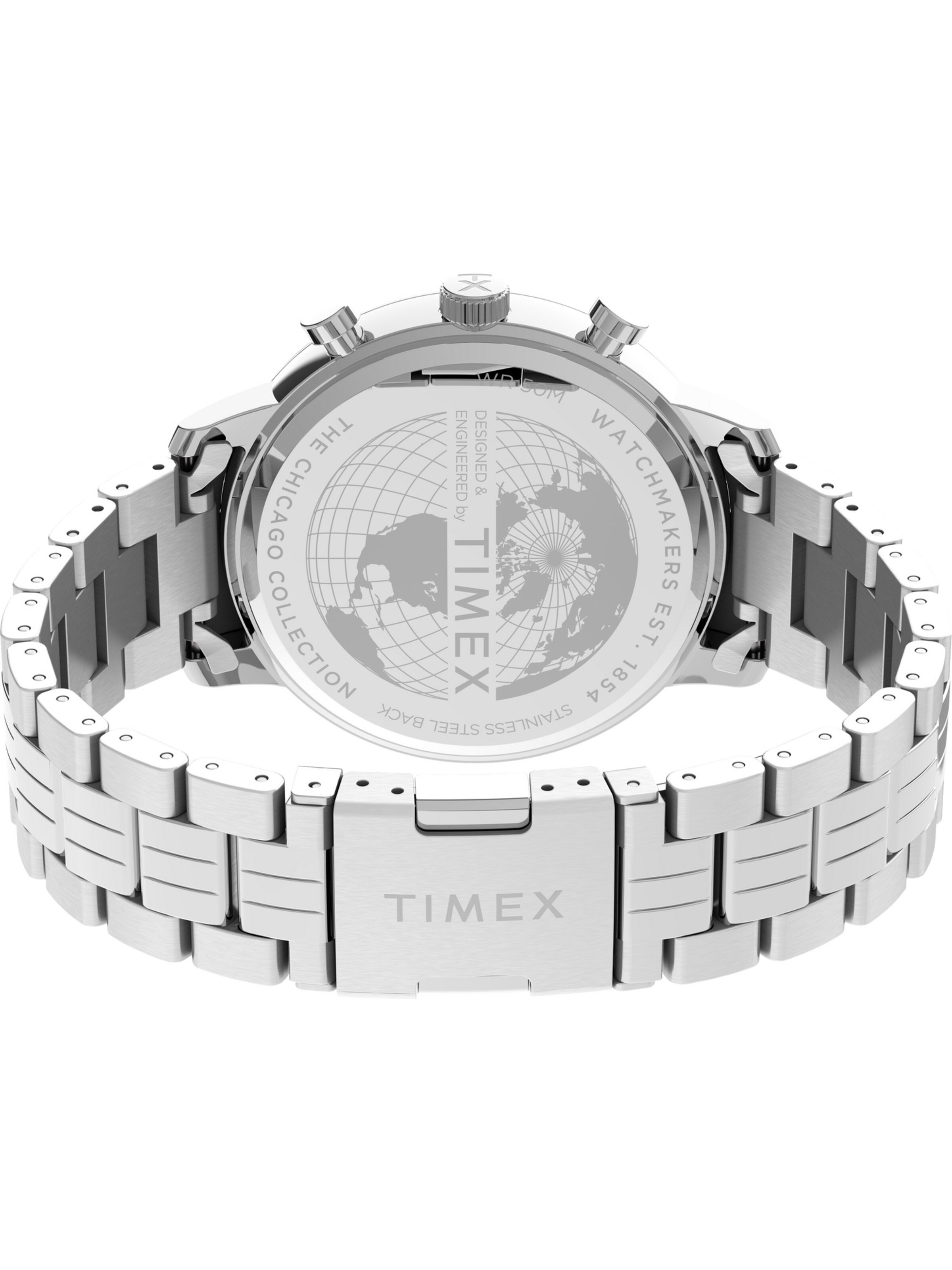 Montre à affichage analogique 'Chicago' TIMEX en argent