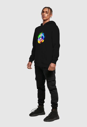 Merchcode Sweatshirt 'Peace' in Schwarz