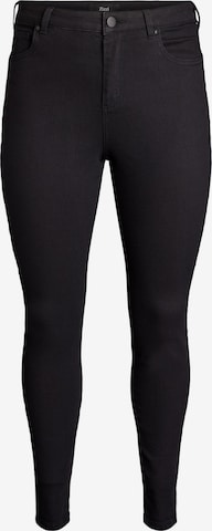 juoda Zizzi Siauras Džinsai 'Amy': priekis