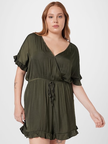 Tuta jumpsuit 'Meret' di ABOUT YOU Curvy in verde: frontale