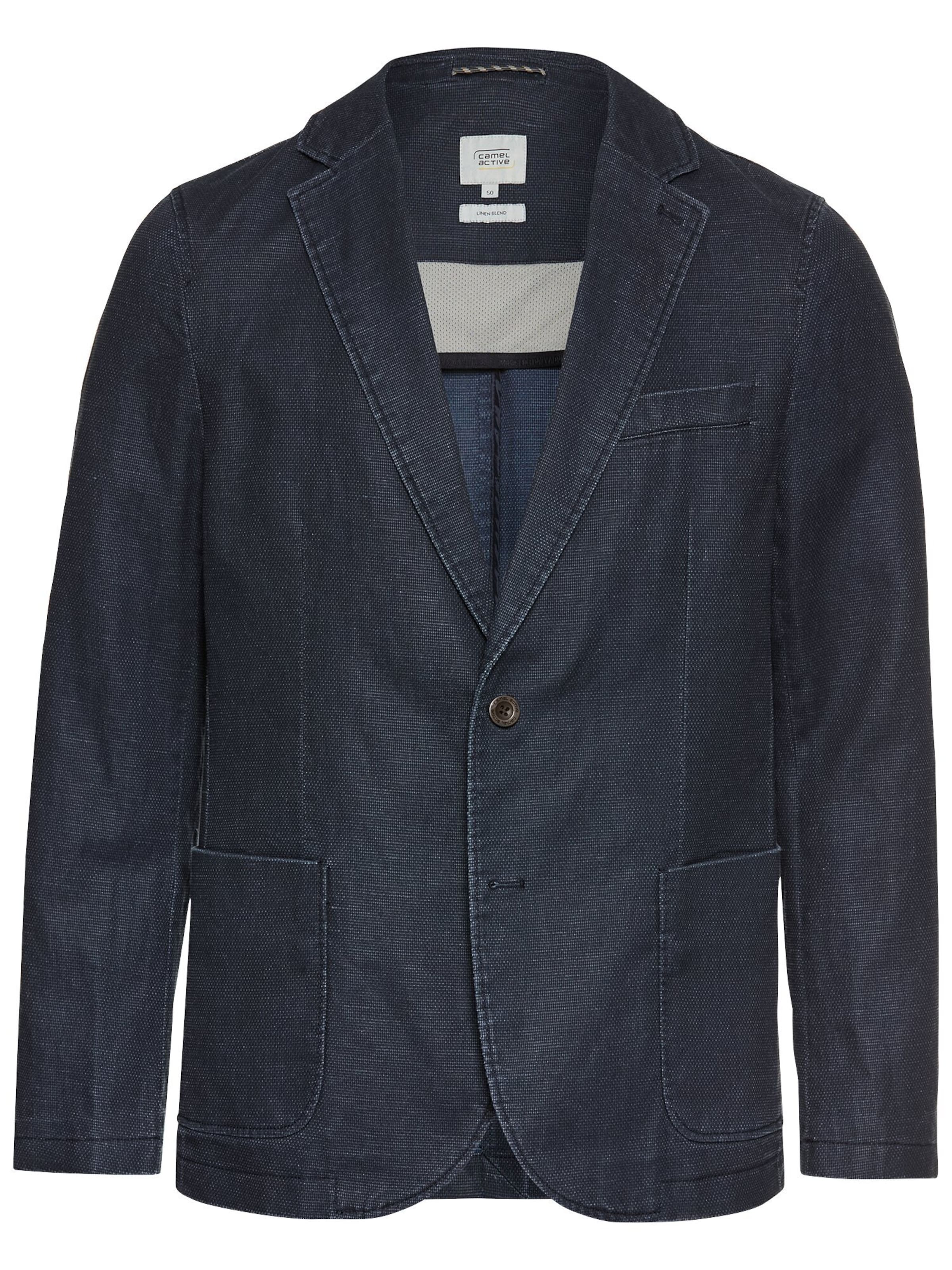 CAMEL ACTIVE Regular Fit Freizeitblazer mit 2-Knopf-Verschluss in Blau: Vorderseite