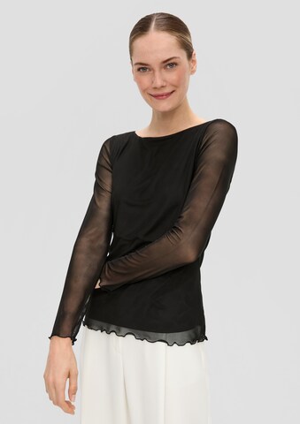 T-shirt s.Oliver BLACK LABEL en noir : devant