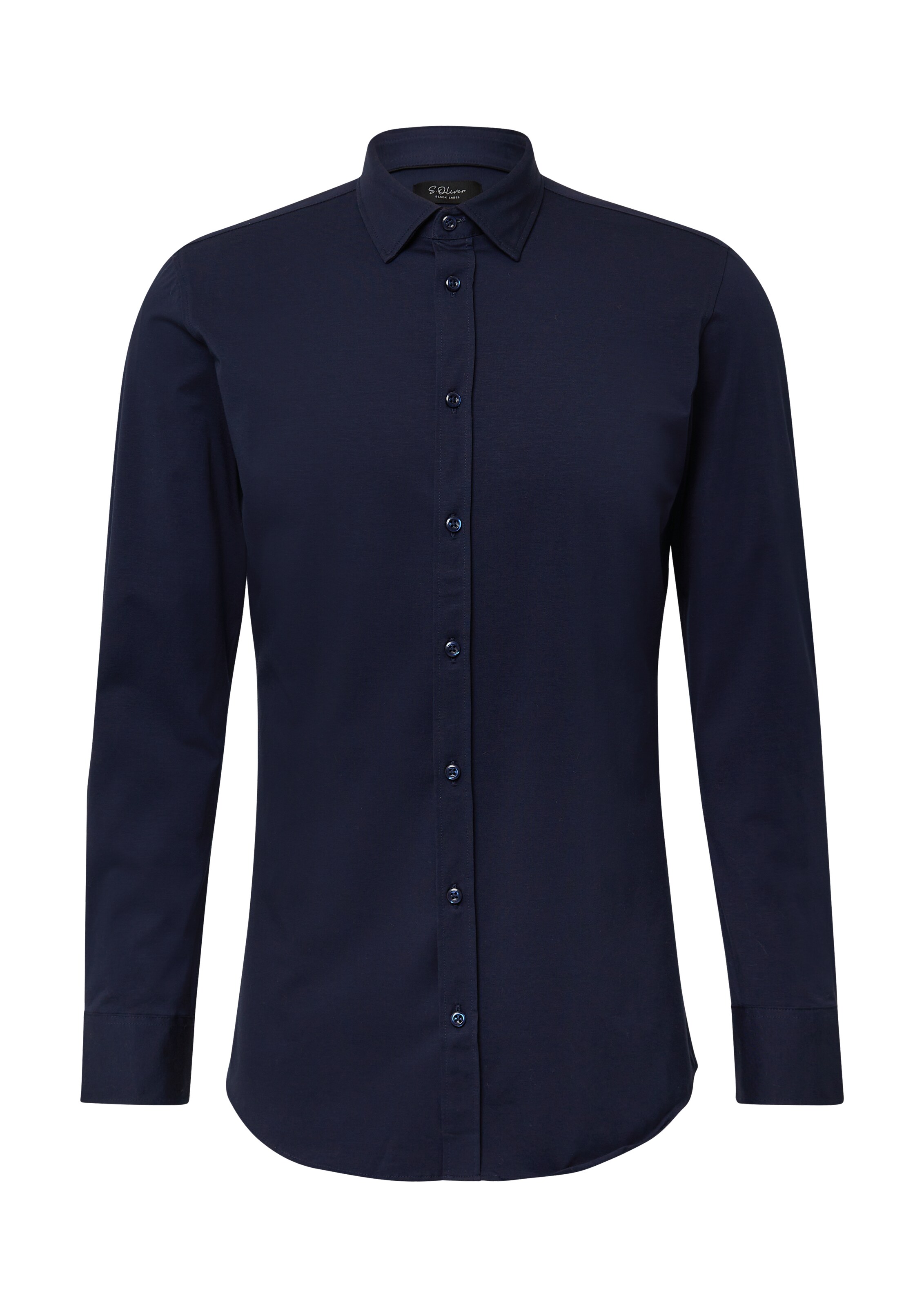 s.Oliver BLACK LABEL Button Up Shirt in Blue: front