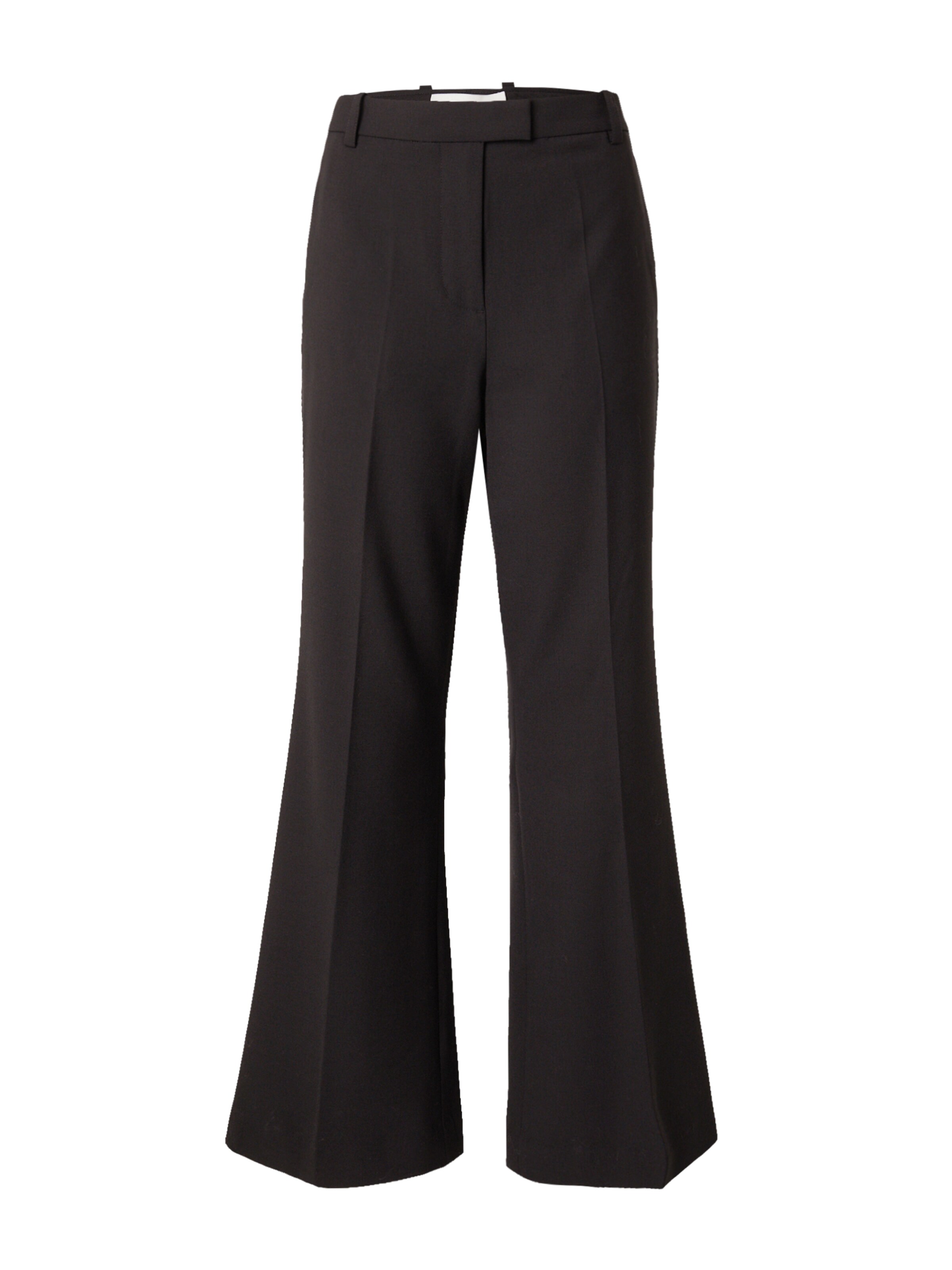 3.1 Phillip Lim Flared Trousers with creases in Black: front