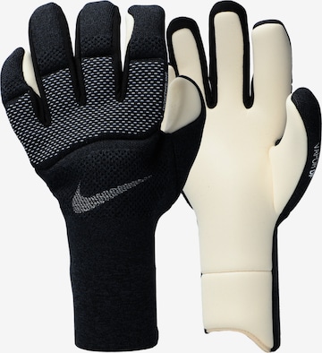 NIKE Athletic Gloves in Black: front