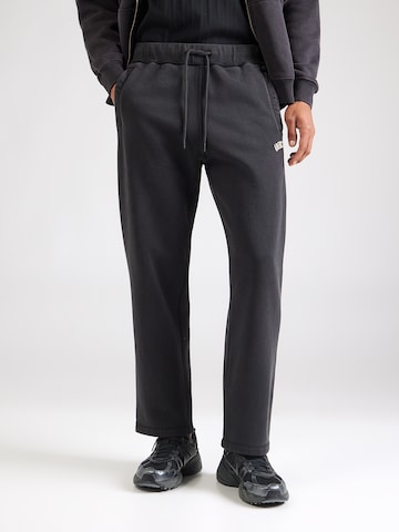 Regular Pantalon 'HERITAGE' Abercrombie & Fitch en noir : devant