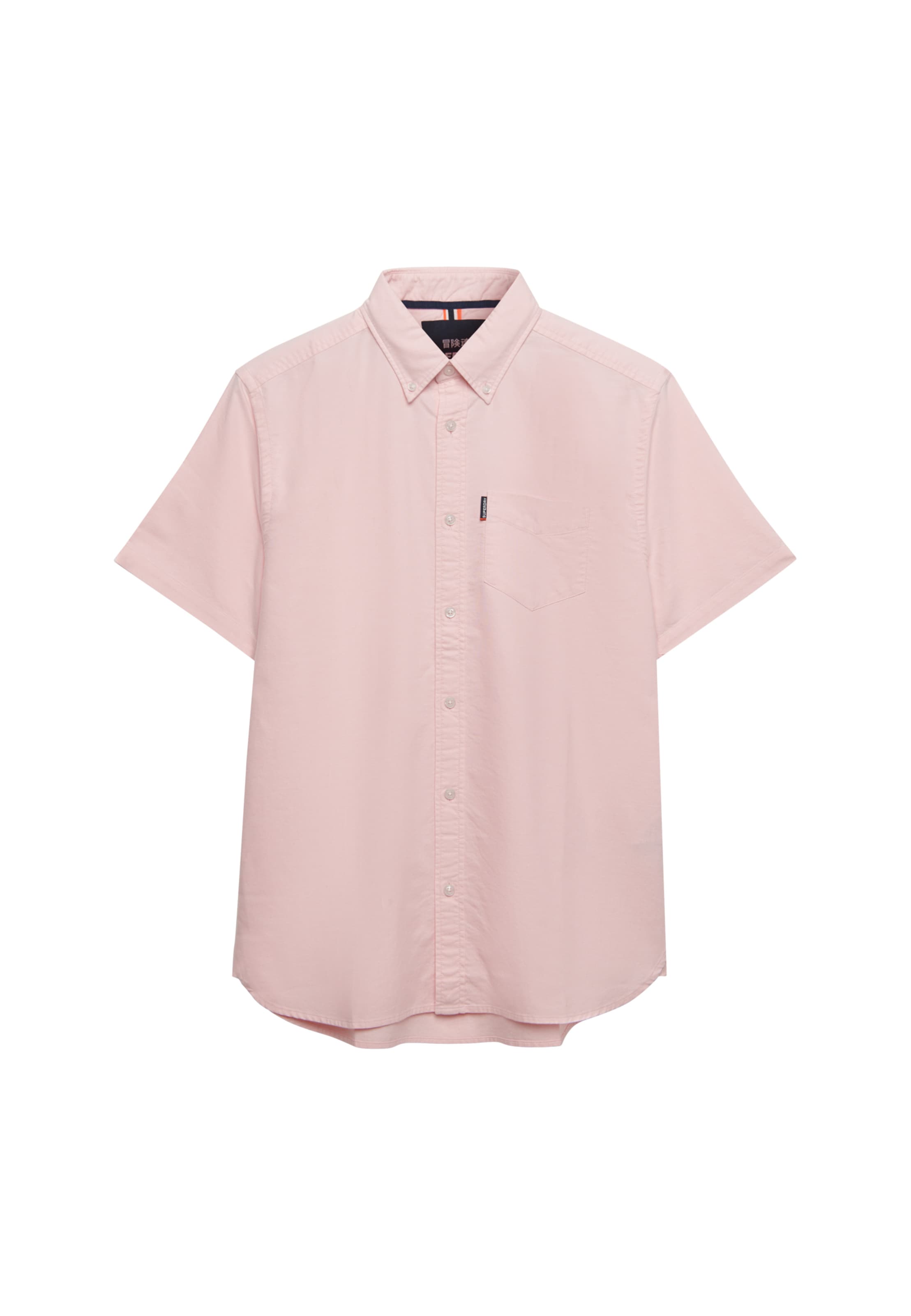 Superdry & Co Overhemd 'Essentials' in de kleur Marine / Rosé, Productweergave