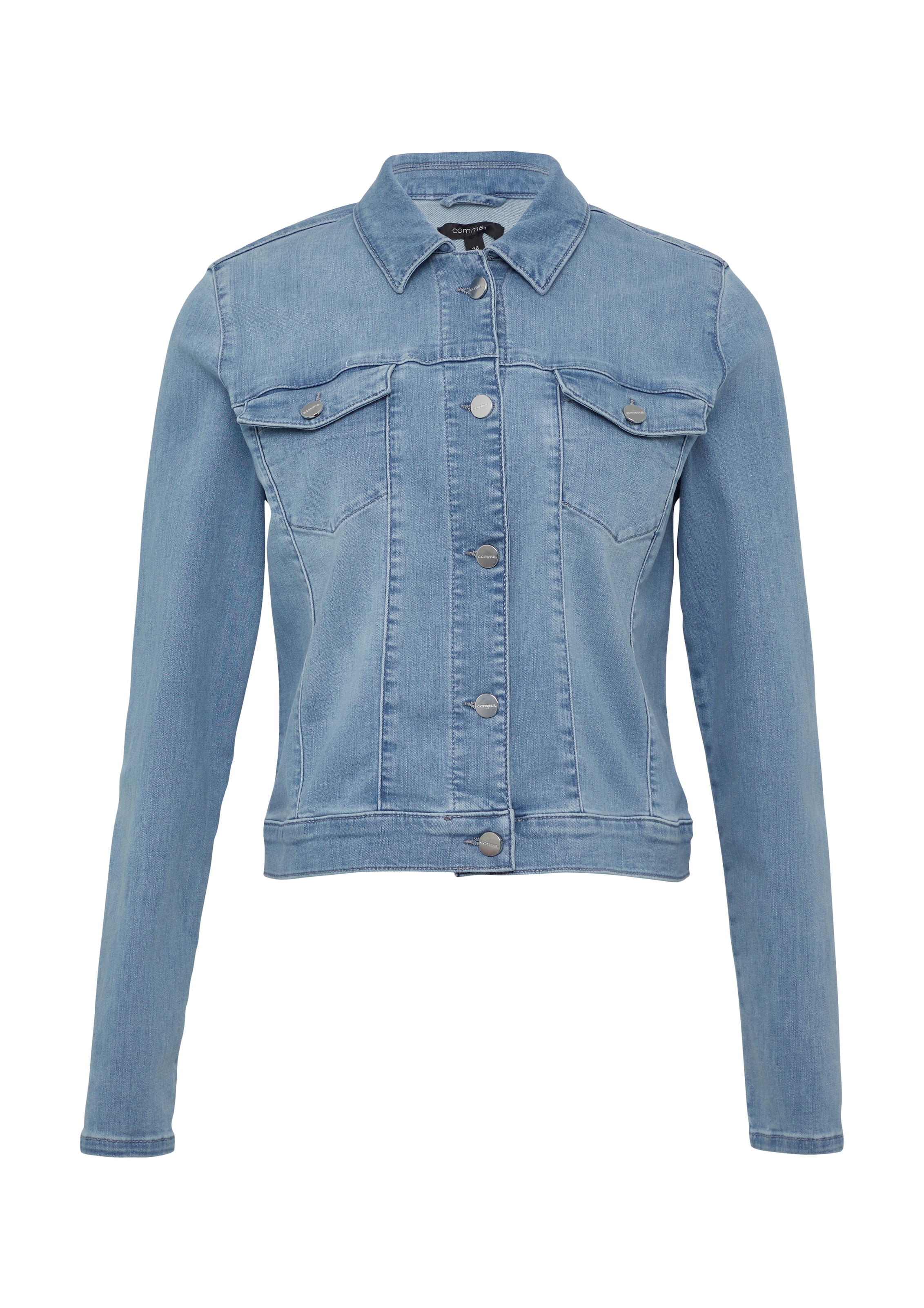 COMMA - Casaco meia-estação em azul: frente