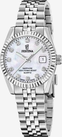 Montre à affichage analogique FESTINA en argent : devant