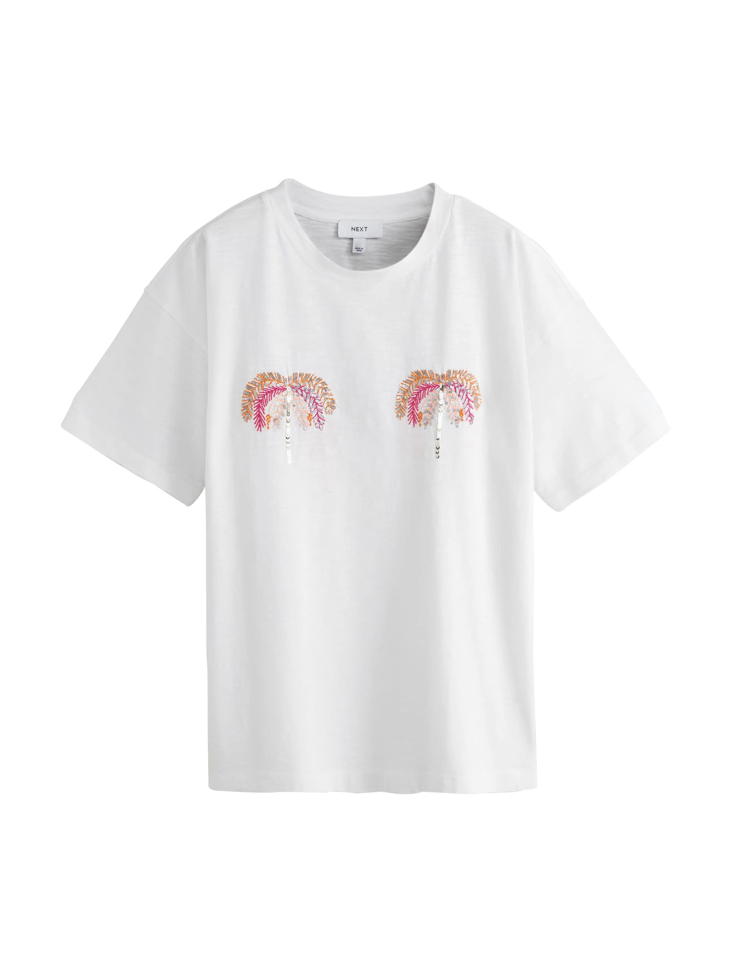 T-shirt Next en blanc : devant