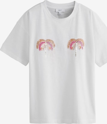 T-shirt Next en blanc : devant